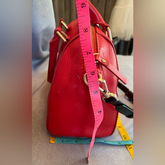 Kate Spade New York Madison Saffiano Leather Duffle Crossbody Bag in Red - Picture 4 of 13